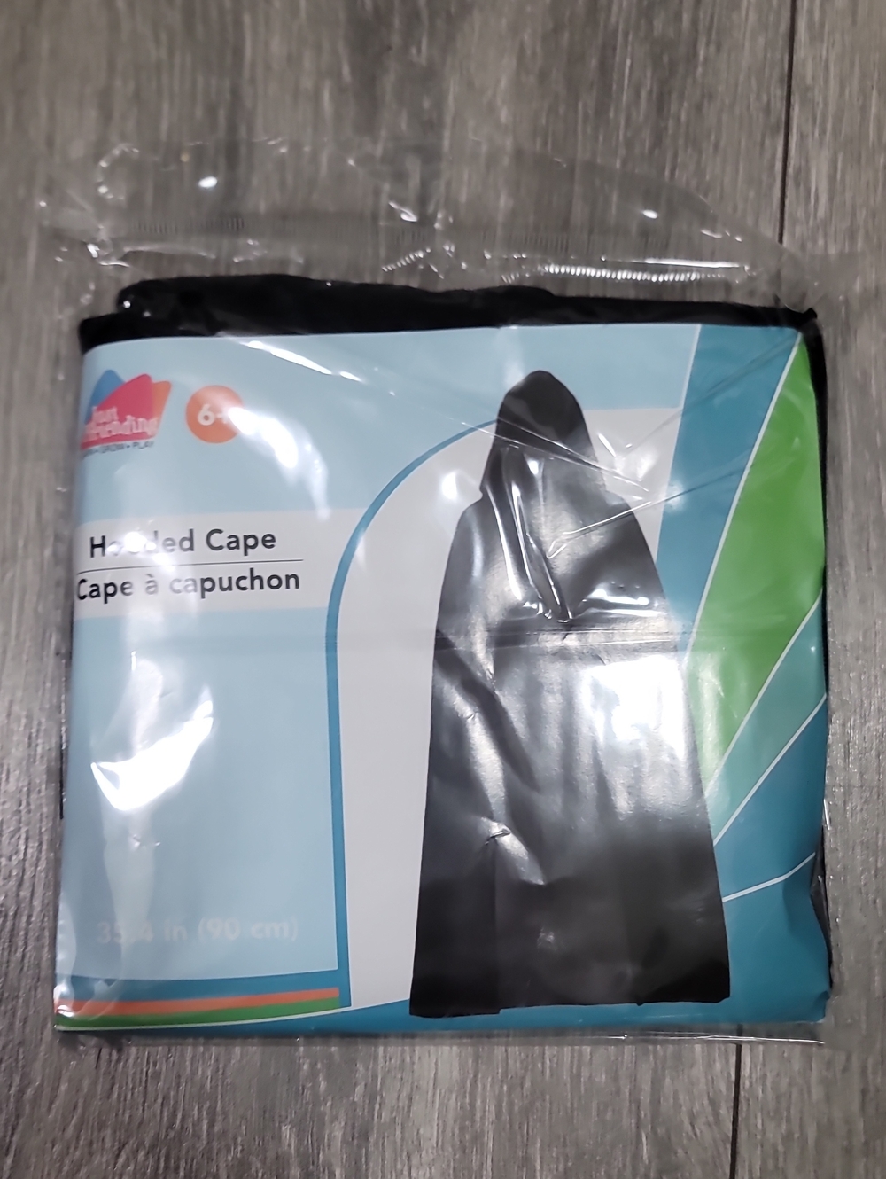 Kids Black Hooded Cape - Classic Costume Cape
